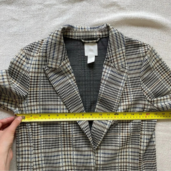 H&M Plaid Blazer and Stretchy Wide Leg High Rise Pants Set Size S/4 - Picture 13 of 13